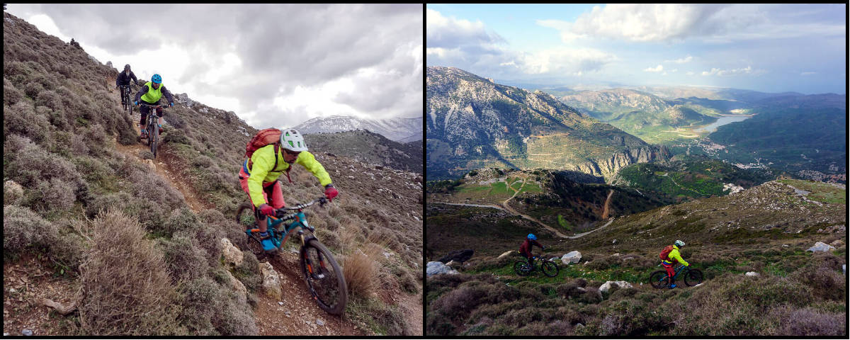 Collage Photos of our MTB Adventures in Crete Greece